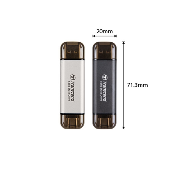 Ổ cứng di động SSD Transcend 256Gb TS256GESD310C (Type-C và USB3.2/ 1050Mb/s/ 950Mb/s/ Đen)