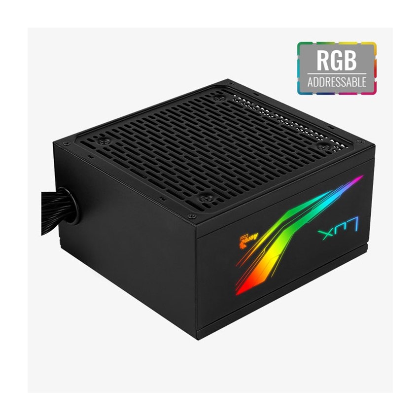 Nguồn Aero Cool Lux RGB 550W ( 80 Plus Bronze/Màu Đen/Led RGB)