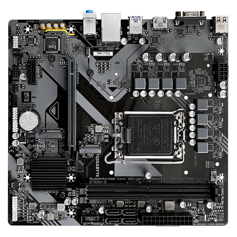 Mainboard Gigabyte B760M E (Intel B760/ Socket 1700/ M-ATX/ 2 khe ram/ DDR5/ 2.5 Gigabit LAN)