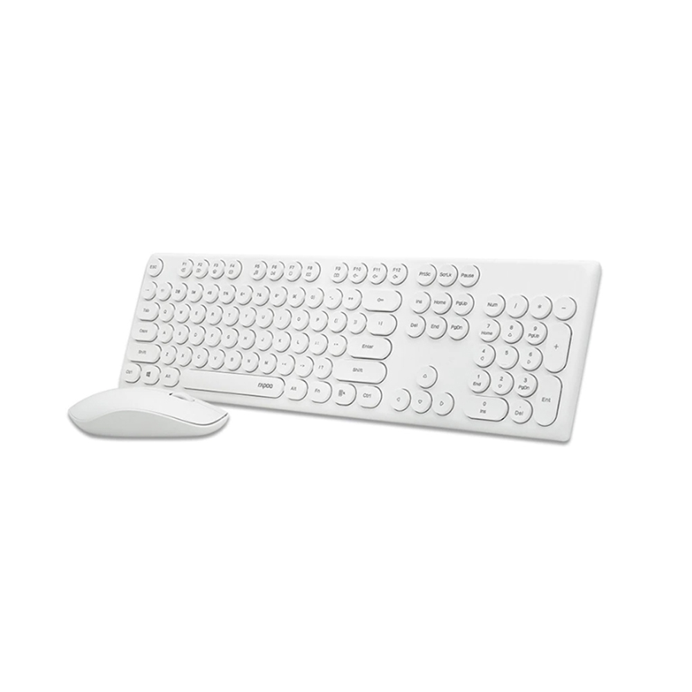 Bộ bàn phím chuột không dây Rapoo X260S - Màu trắng