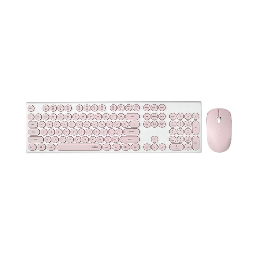 Bộ Bàn phím Chuột không dây Rapoo X260 Hồng (USB)