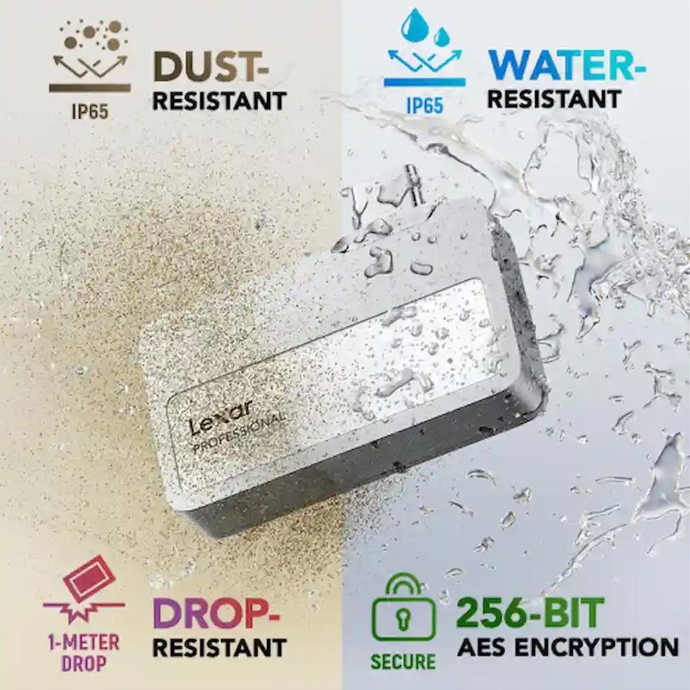 Ổ cứng di động SSD Lexar Professional Go 1TB Gen 2 LSL400X001T-RNSNG Type-C và USB3.2