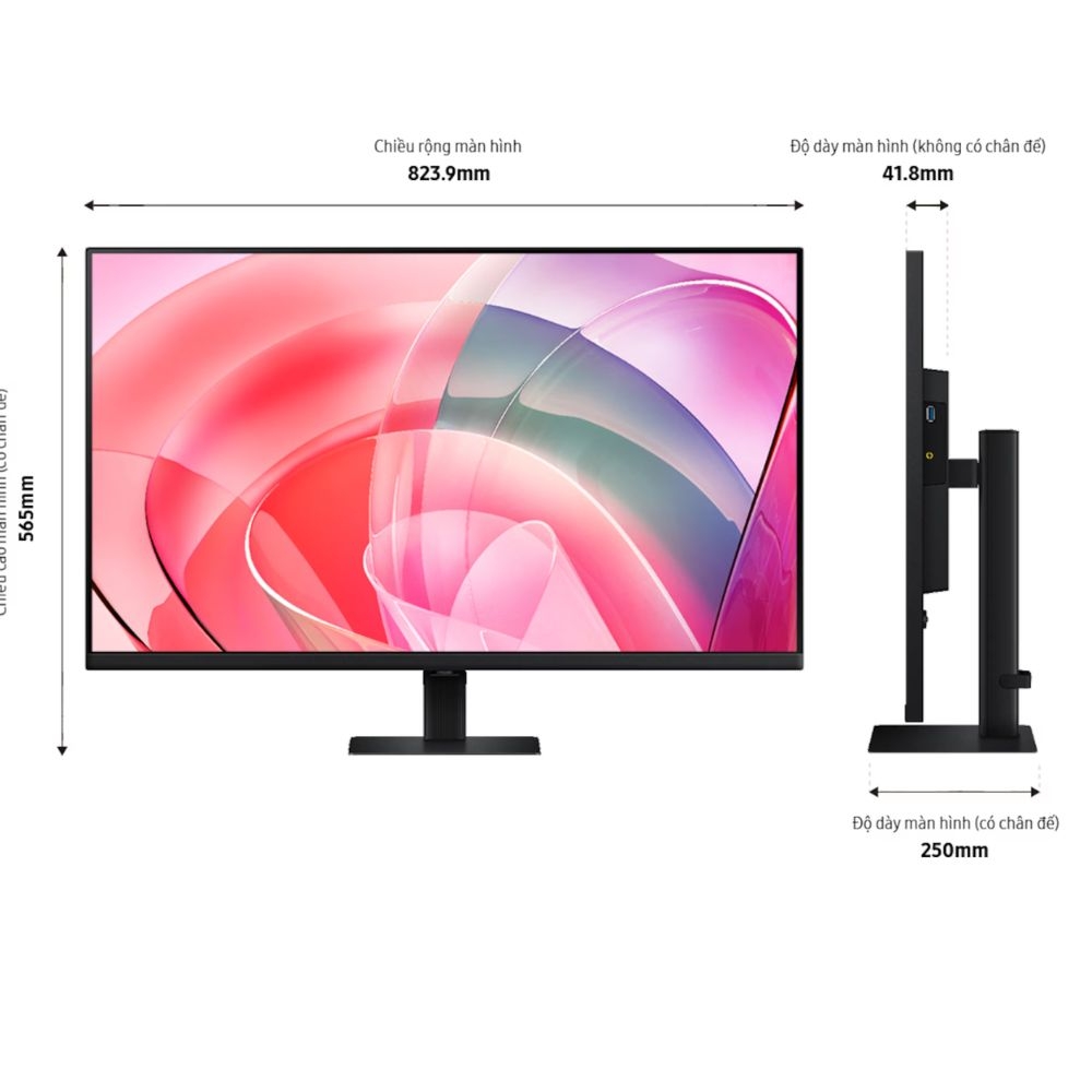 Màn hình đồ họa Samsung ViewFinity S7 LS37D702EAEXXV (37Inch/ 4K (3840 x 2160)/ 5ms/ 60HZ/ 350cd/m2/ VA)