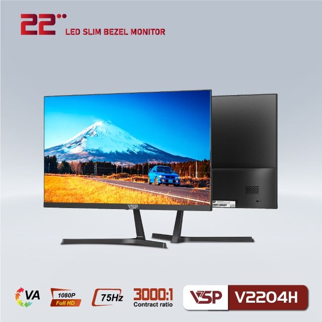 Màn hình  VSP V2204H màu đen