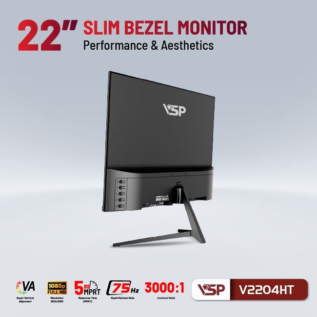 Màn hình  VSP V2204HT Màu Đen