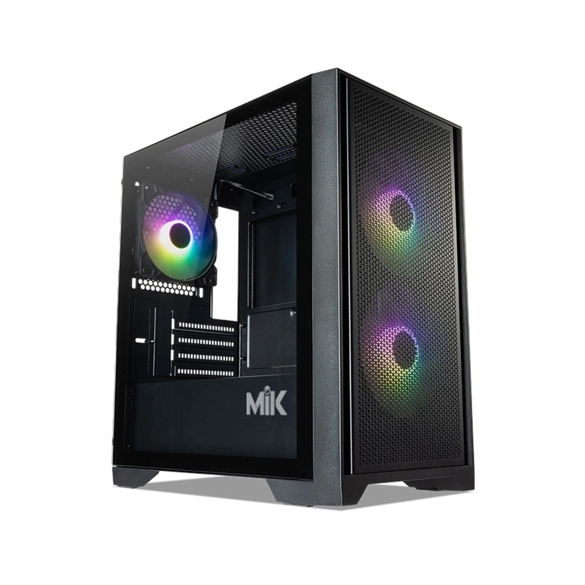 Vỏ Case MIK MORAX 3FA BLACK (Mini Tower/ Màu Đen/ 3 fan)