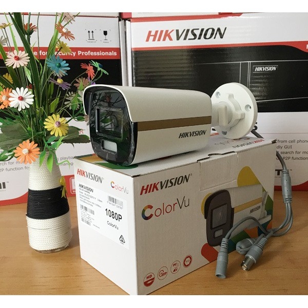 Camera HDTVI ColorVu 2MP HIKVISION DS-2CE12DF3T-FS