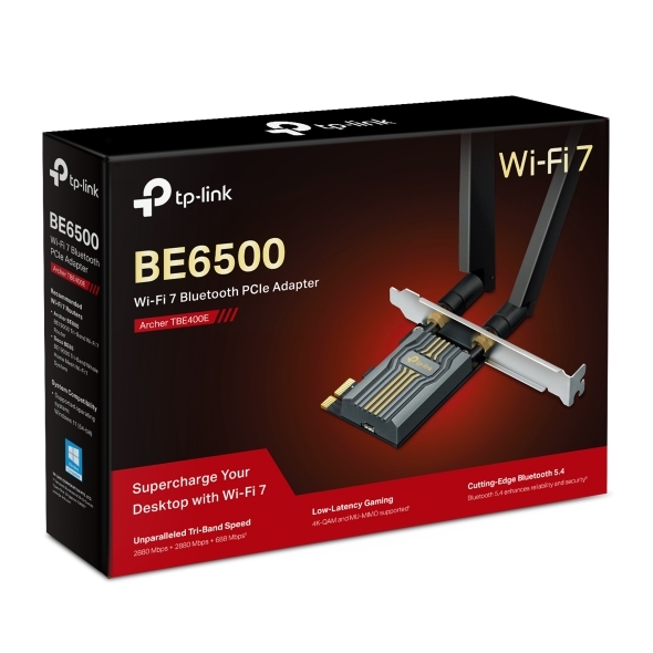 Card mạng PCIe Wi-Fi 7 BE6500 Bluetooth 5.4 TP-Link Archer TBE400E