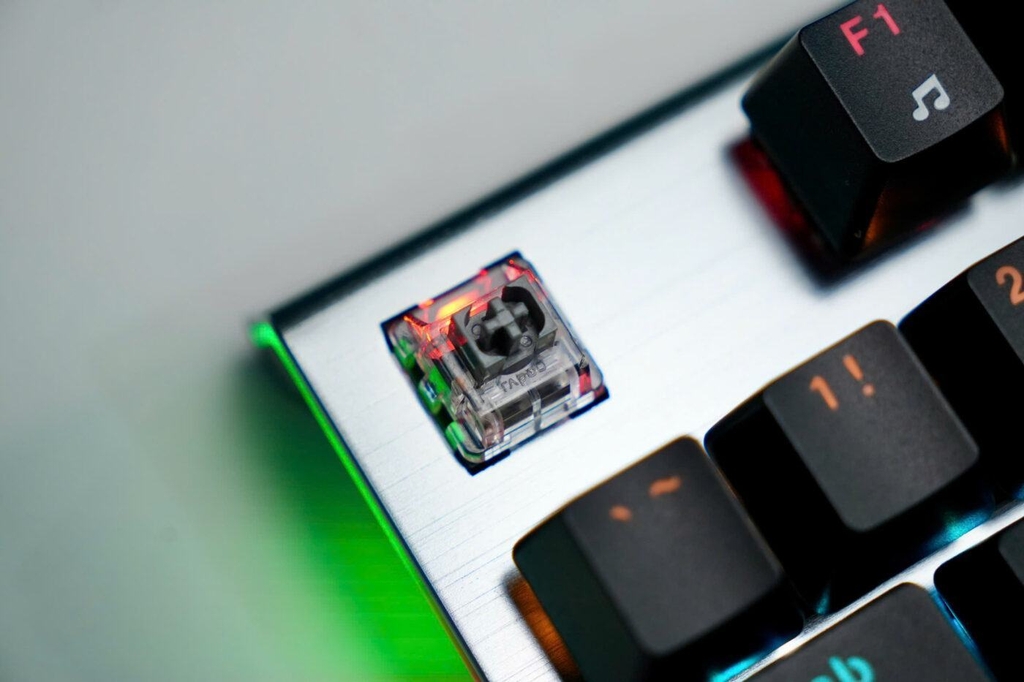 Bàn phím cơ quang Gaming Rapoo V520 Rainbow, LED hông RGB