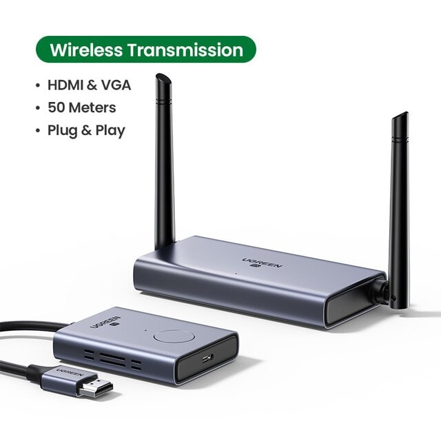 Bộ chuyển đổi HDMI trình chiếu xa gồm bộ truyền, nhận Ugreen 50633