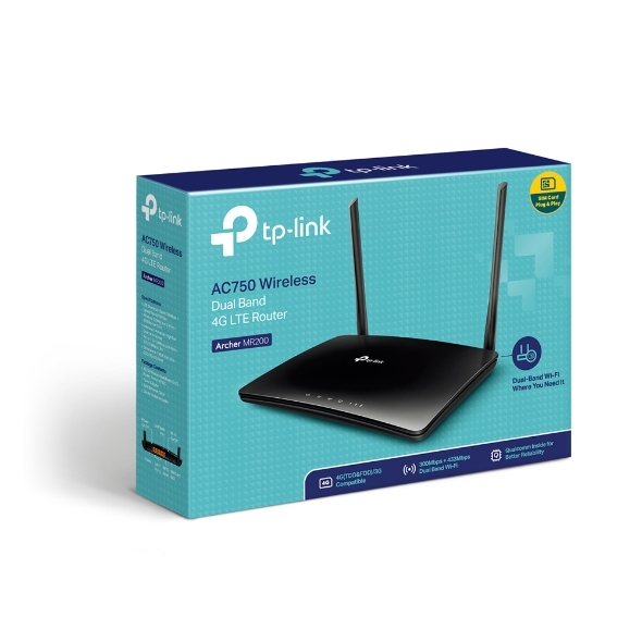 Bộ phát Wi-Fi băng tần kép 4G LTE AC750 TP-Link Archer MR200