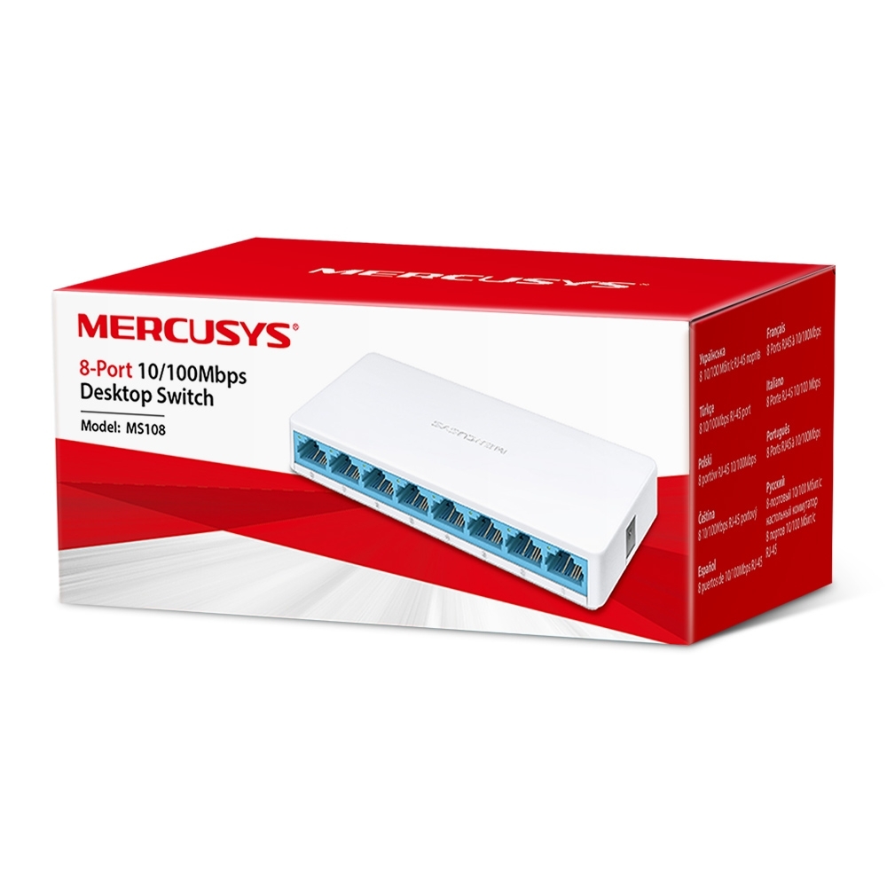 Switch Để Bàn 8 cổng 10/100Mbps Mercusys MS108