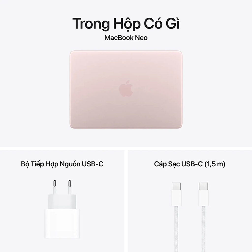 Laptop MacBook Neo 13 inch A18 Pro 8GB/512GB - Hồng Phớt