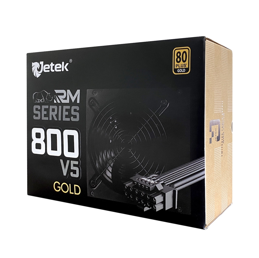 Nguồn Jetek RM800 công suất thực 800W 80 Plus Gold, Active PFC