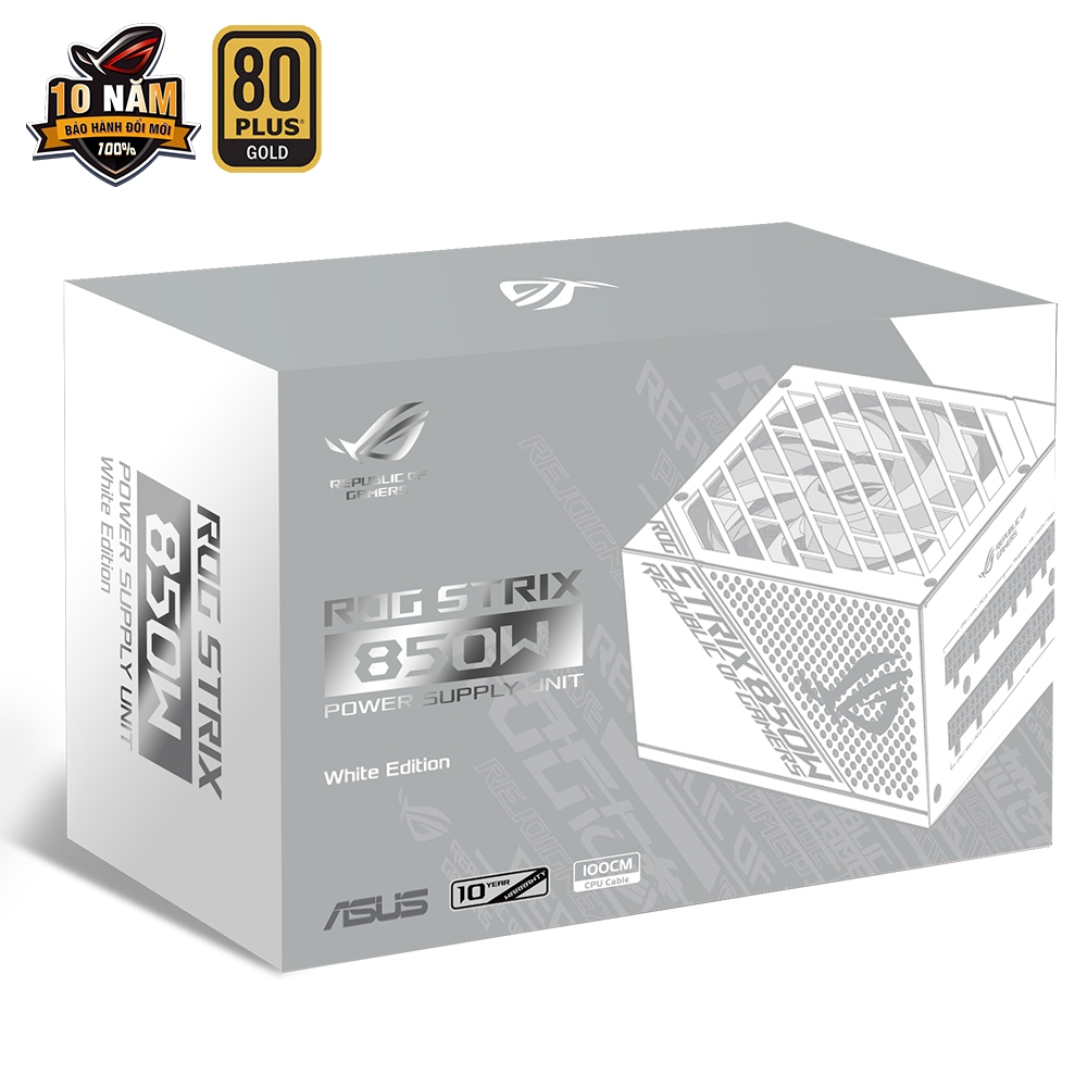 Nguồn Asus Rog Strix 850W Gold - White Edition