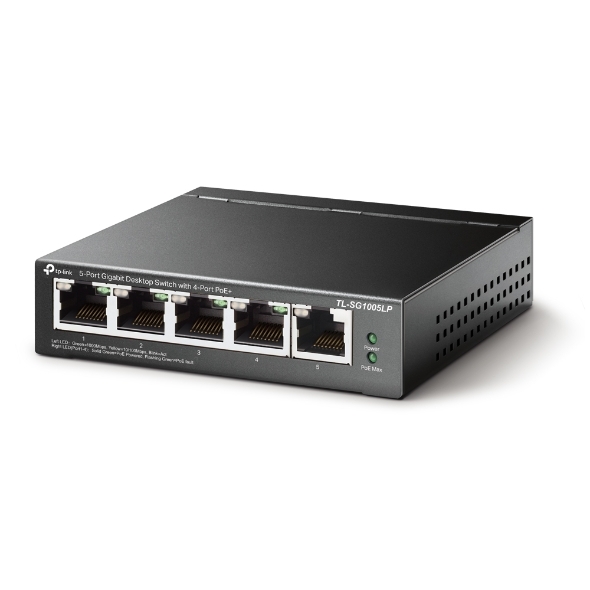 Switch Để Bàn 5 Cổng Gigabit với 4 Cổng PoE+ TP-Link TL-SG1005LP