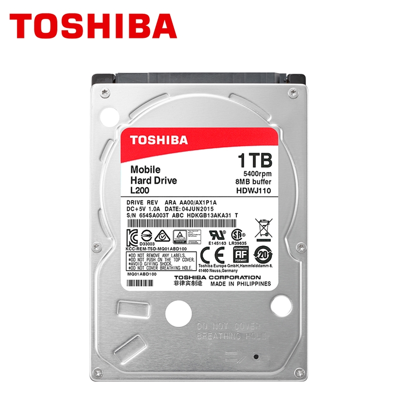 Ổ cứng gắn trong PC Toshiba HDD 1TB SATA3 5400RPM Bảo hành 36 tháng