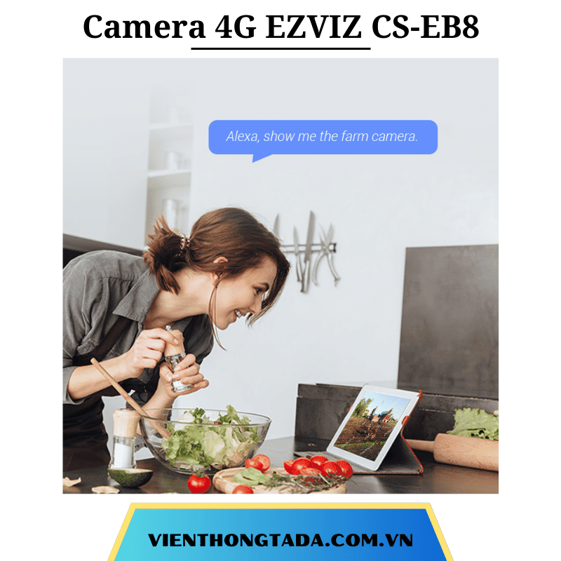 Camera 4G EZVIZ CS-EB8 | Kết Nối 4G, Pin Khủng 10400 mAh, Quay 360 Độ, Độ Phân Giải | Bảo Hành 12 Tháng 1 Đổi 1