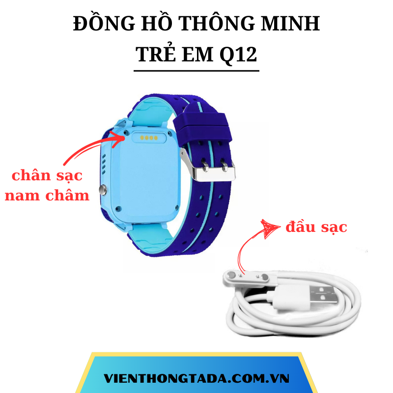 ĐỒNG HỒ TRẺ EM THÔNG MINH Q12 ĐỊNH VỊ, CHỐNG NƯỚC GỌI ĐIỆN THOẠI 2 CHIỀU TỪ XA