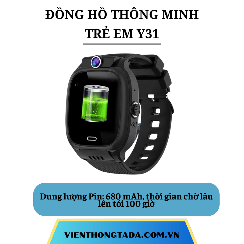 Đồng Hồ Định Vị Thông Minh Trẻ Em Y31 Định vị Đàm Thoại 2 Chiều Chống nước IP67-2