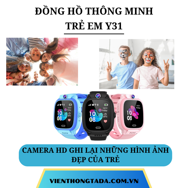 Đồng Hồ Định Vị Thông Minh Trẻ Em Y31 Định vị Đàm Thoại 2 Chiều Chống nước IP67-5
