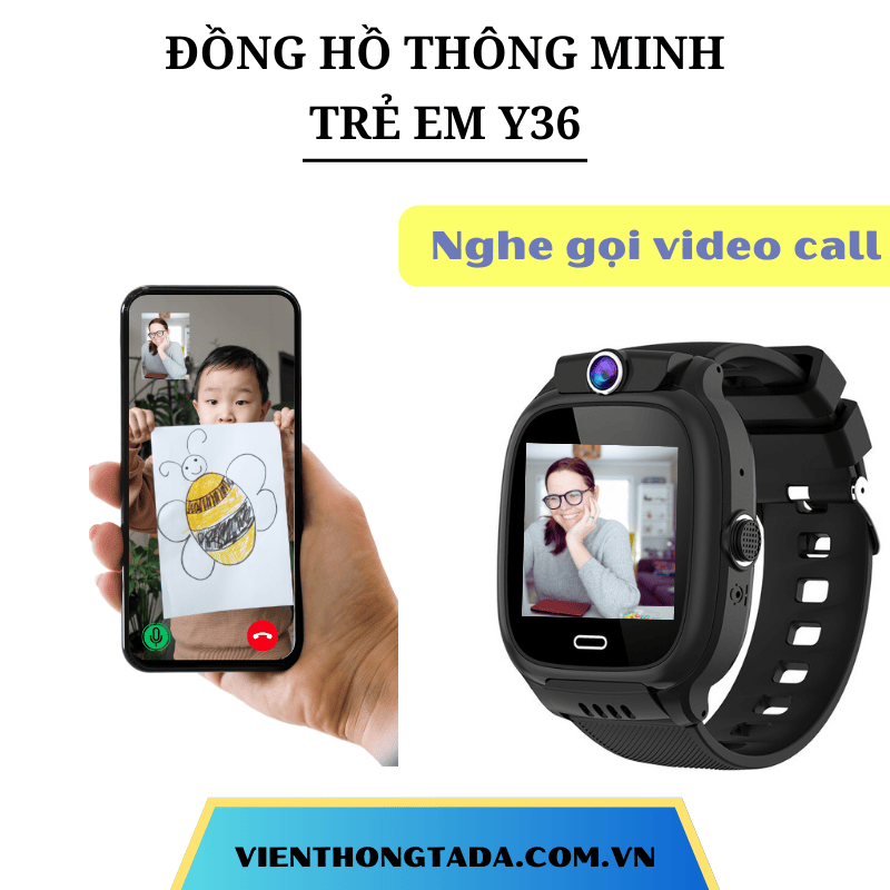 Đồng Hồ Định Vị Thông Minh Trẻ Em Y36 Đàm Thoại 2 Chiều Chống nước IP67 -2 