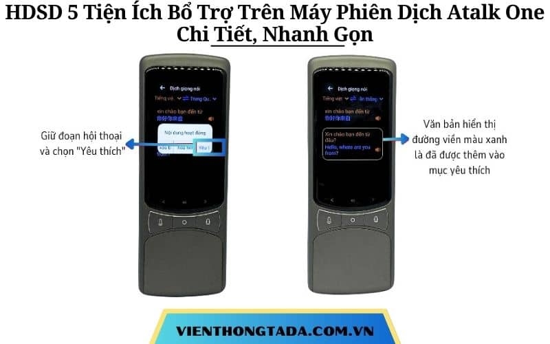 Hướng Dẫn Sử Dụng 5 Tiện Ích Bổ Trợ Trên Máy Phiên Dịch Atalk One Chi Tiết, Nhanh Gọn