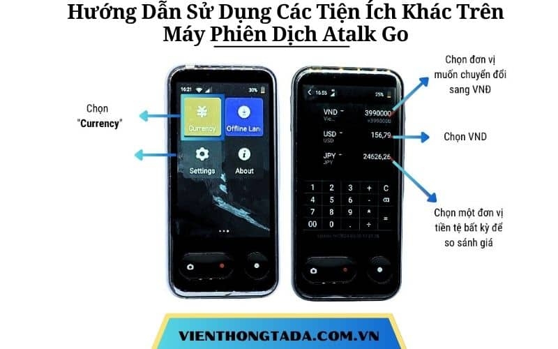 Hướng Dẫn Sử Dụng Các Tiện Ích Khác Trên Máy Phiên Dịch Atalk Go Chi Tiết, Dễ Dàng