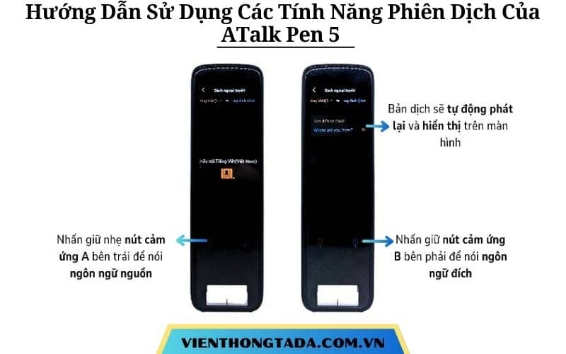 Hướng Dẫn Sử Dụng Các Tính Năng Phiên Dịch Trên ATalk Pen 5 Đơn Giản, Nhanh Chóng