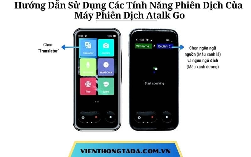 Hướng Dẫn Sử Dụng Các Tính Năng Phiên Dịch Của Máy Phiên Dịch Atalk Go Chi Tiết A-Z