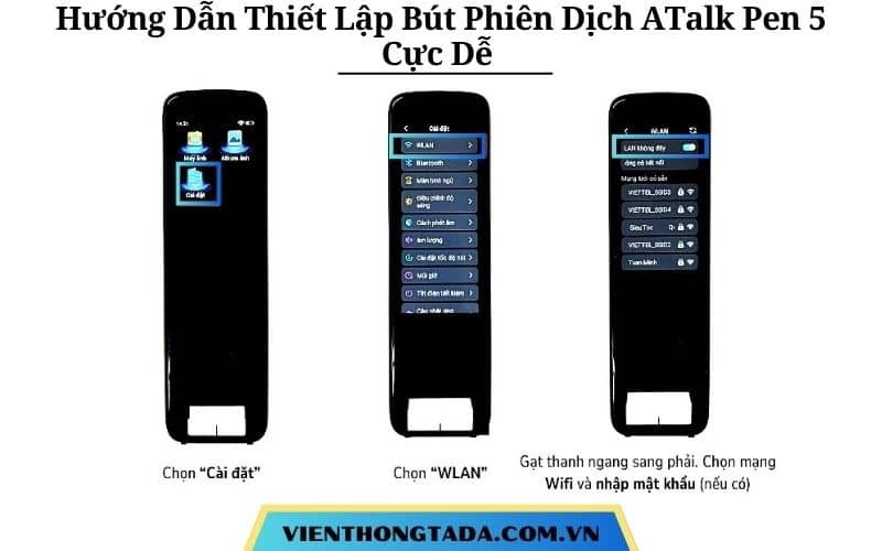 Hướng Dẫn Thiết Lập Bút Phiên Dịch ATalk Pen 5 Cực Dễ Cùng TADA Việt Nam