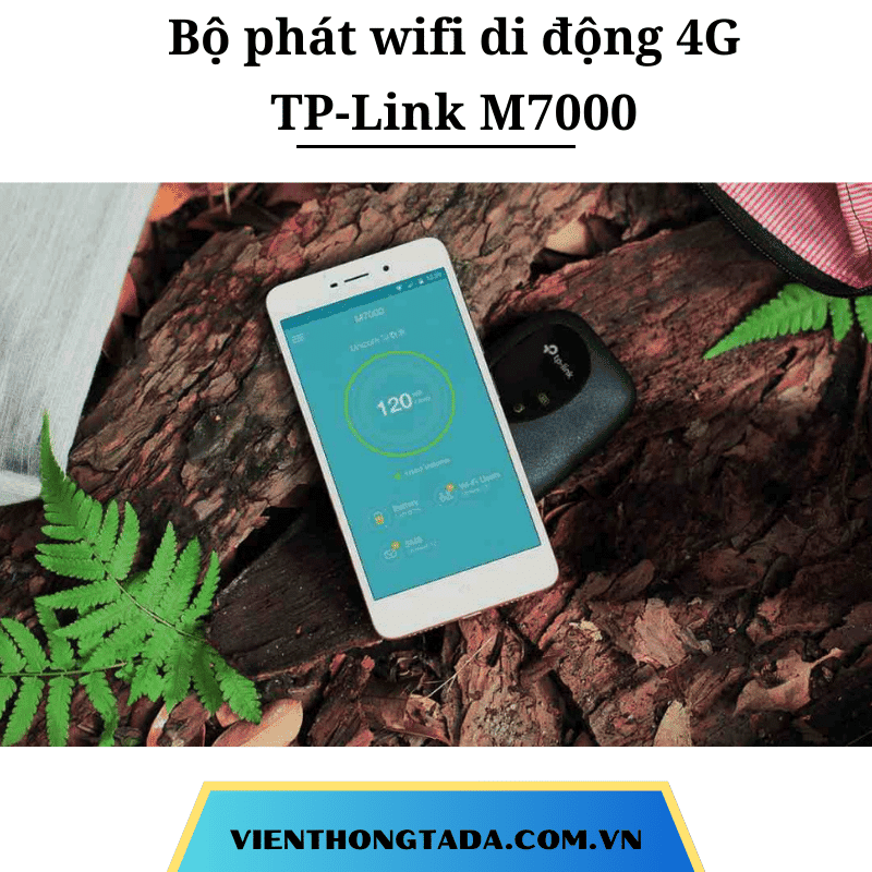 TP-Link M7000 | Bộ Phát Wifi Di Động 4G LTE, 150Mbps, Pin 2000mAh, Kết Nối 10 Thiết Bị Cùng Lúc | Bảo hành 12 tháng 