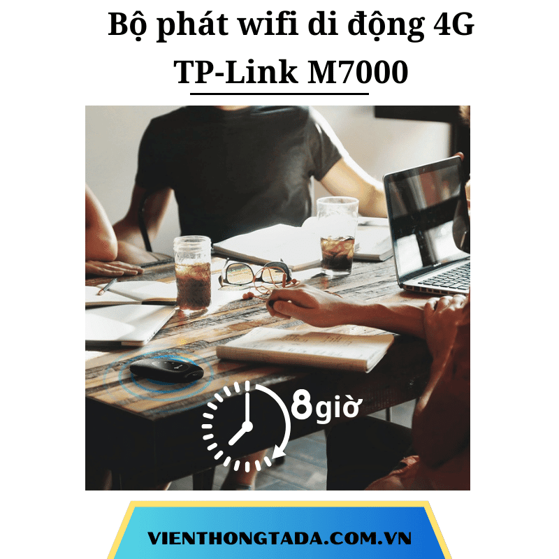 TP-Link M7000 | Bộ Phát Wifi Di Động 4G LTE, 150Mbps, Pin 2000mAh, Kết Nối 10 Thiết Bị Cùng Lúc | Bảo hành 12 tháng 