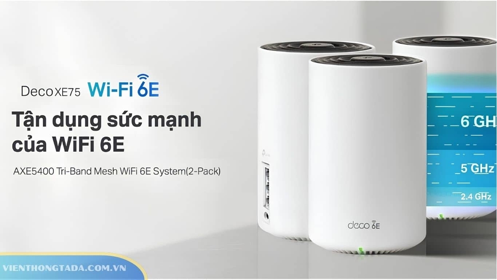 Deco XE75 là hỗ trợ WiFi 6E với băng tần 6GHz