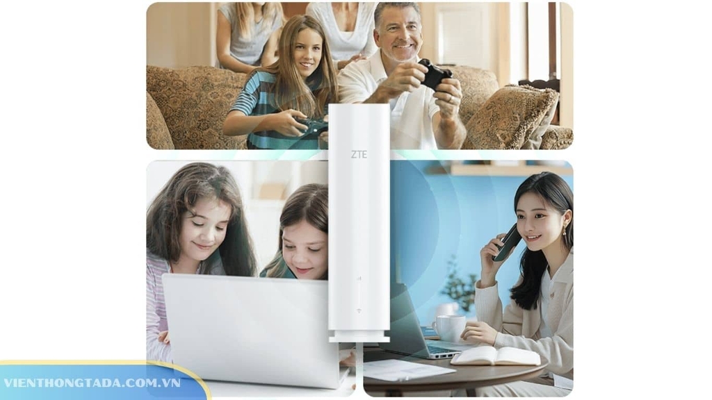 ZTE G5TS | Router Wifi di động 5G, Wi-Fi 6 Chuẩn R16, 64 thiết bị kết nối cùng lúc, 4 cổng mạng LAN/WAN tốc độ cao | Bảo hành 1 đổi 1