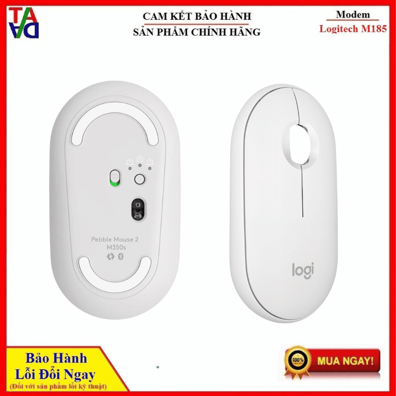 Chuột không dây Bluetooth Logitech Pebble M350s - Hàng chính hãng - Bảo hành 12 tháng