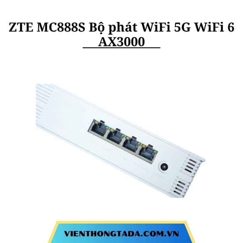 ZTE MC888S | Bộ phát WiFi 5G WiFi 6 AX3000, tốc độ 3.000Mbps, hỗ trợ 128 thiết bị, 4 cổng Gigabit Ethernet