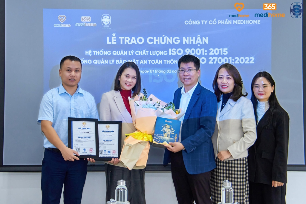 Medihome Dr.Binh dat chung nhan ISO 9001 & ISO 27001