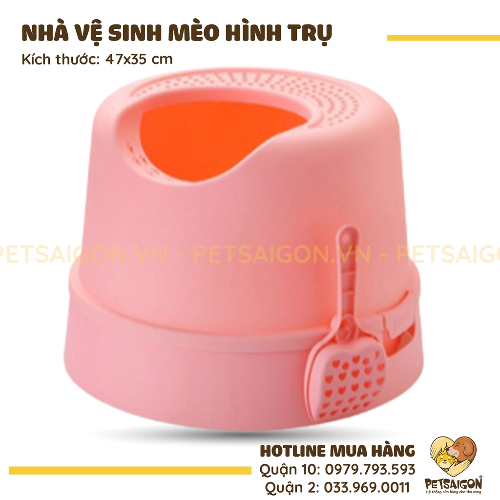 Nhà Vệ Sinh Cho Mèo - Nhà Vệ Sinh Hình Trụ Cho Mèo