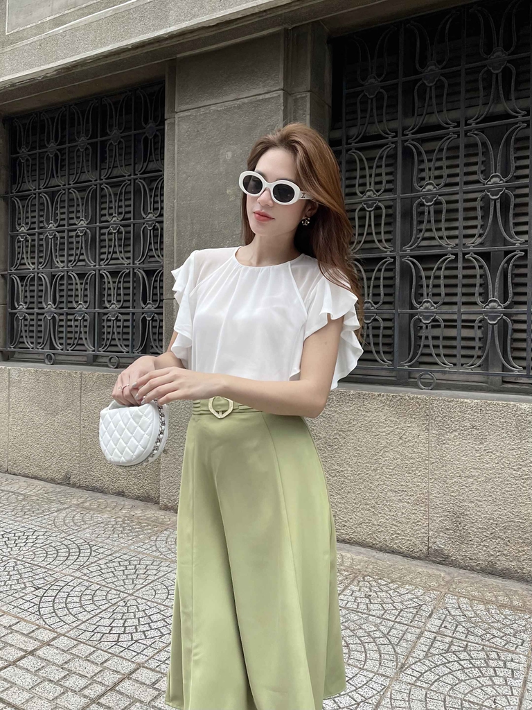 CHÂN VÁY CHIFFON PHỐI CHÂN REN – HNOSS