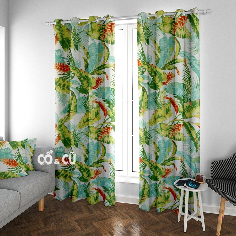 Rèm cửa vải canvas tropical sẽ làm nổi bật phong cách nghỉ dưỡng tươi trẻ, sôi động và mang lại cảm giác thoải mái cho không gian sống. Các họa tiết lá cam cổ & cũ được kết hợp với rèm vải canvas sẽ làm cho căn phòng của bạn trở nên tươi mới và năng động hơn bao giờ hết. Đừng bỏ lỡ cơ hội sở hữu bộ rèm cửa vải canvas tropical này tại Lazada.vn.