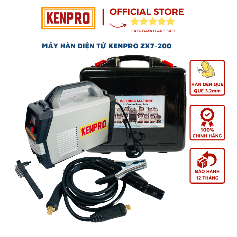Máy Hàn Điện Tử KENPRO ZX7-200-Chuyên que 2.5-3.2ly-BH 1 năm