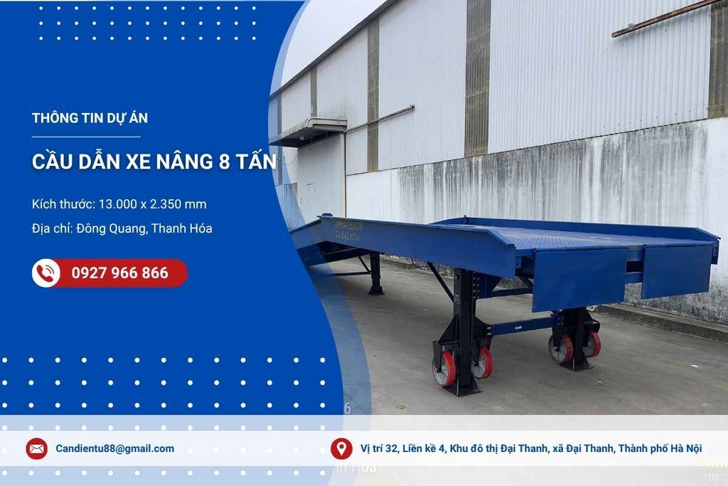 BÀN GIAO CẦU DẪ XE NÂNG 8 TẤN THANH HÓA | DỰ ÁN TÂN PHÁT