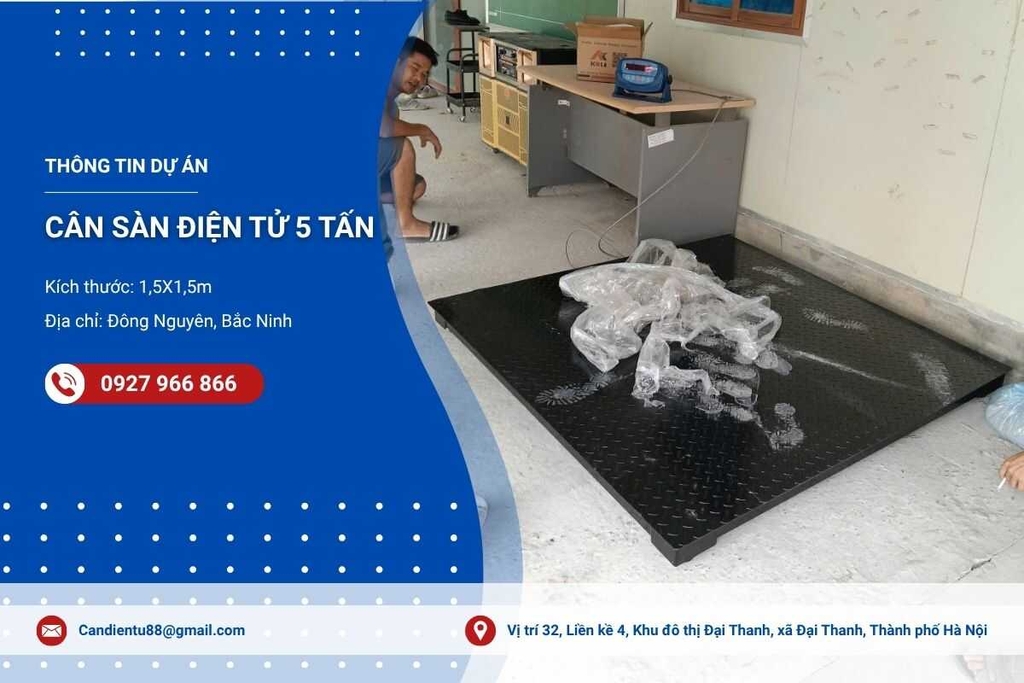 Dự Án Lắp Đặt Cân Sàn 5 Tấn Tại Bắc Ninh