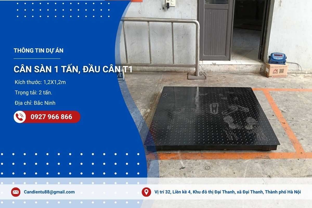 Lắp Đặt Và Bàn Giao Cân Sàn 2 Tấn T1 Về Bắc Ninh