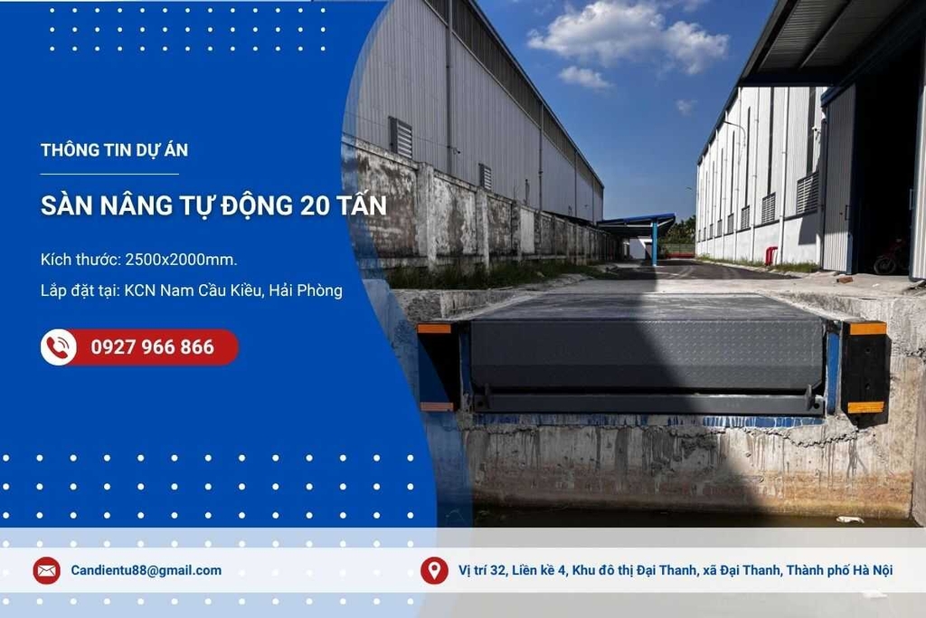 Cấu Hình Hệ Thống Sàn Nâng 20 Tấn Về KCN Nam Cầu Kiều, Hải Phòng