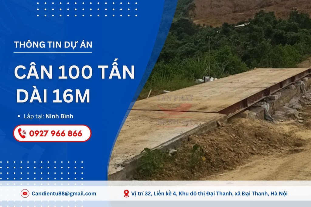 Cân 100 tấn dài 16m lắp đặt tại mỏ đá Ninh Bình