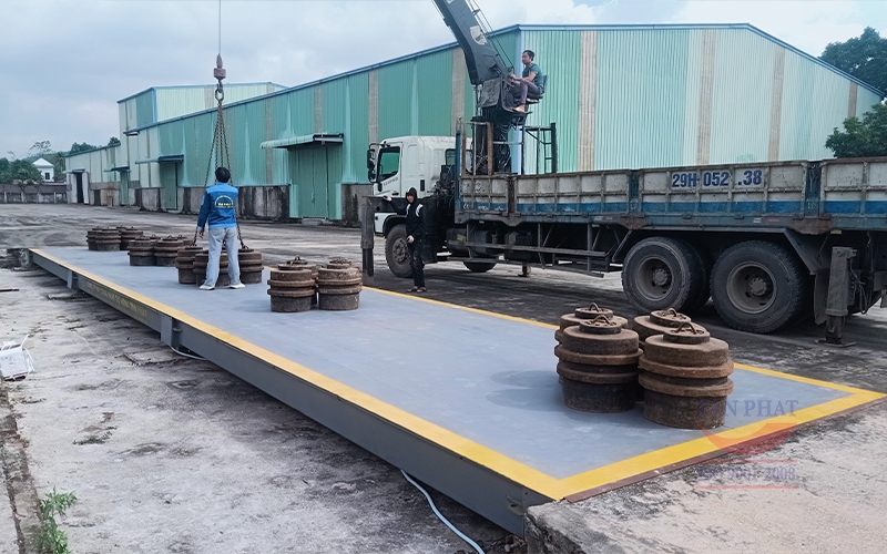 Cân điện tử 100 tấn lắp đặt tại Chí Linh, Hải Dương