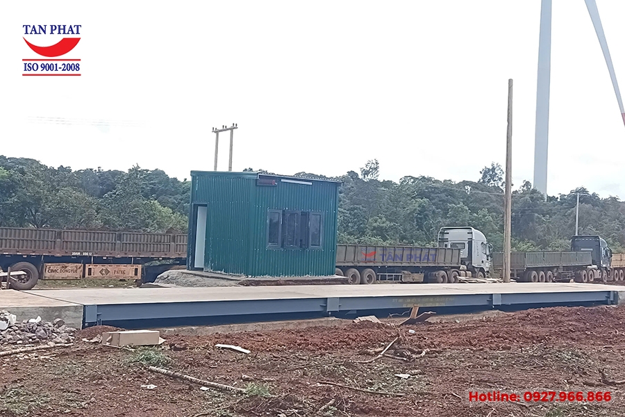 Lắp đặt trạm cân ô tô 100 tấn tại Lào