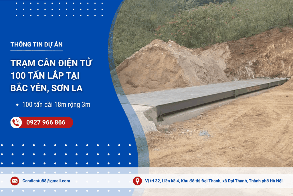 Dự án trạm cân ô tô 100 tấn tại Bắc Yên, Sơn La
